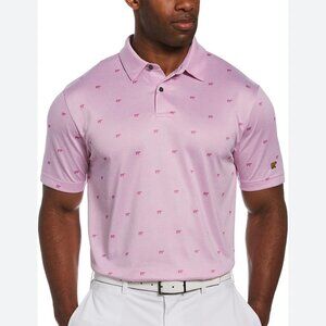 Jack Nicklaus Men's Short Sleeve Printed Bear Orchid Heather Golf Polo Shirt NWT